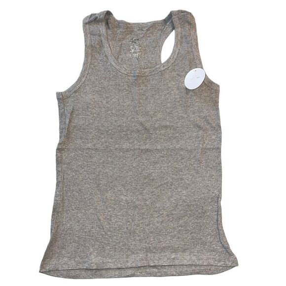 Grip Womens Tank Top Shirt Racerback Rib Knit Stretchy Gray Sleeveless XL - Picture 1 of 3